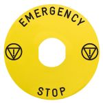 SE Аксессуар маркировка для кнопки аварийного останова ZBY9330M