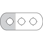 ABB MA6 Шильдик MA6-1007 (3 места (1 желт) для пластикового кнопочногопоста