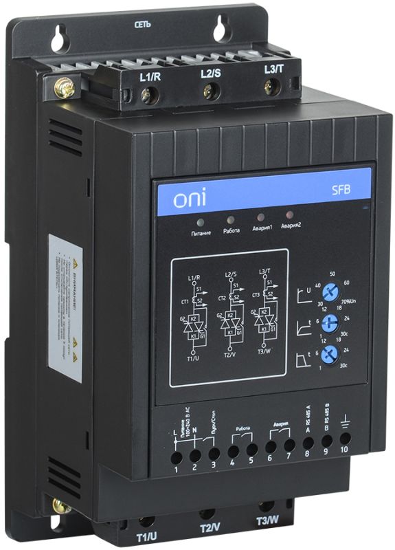 IEK ONI Устройство плавного пуска SFB 3Ф 380В 7,5кВт 15A Uупр 110-220В Modbus