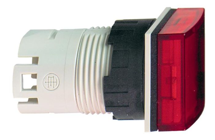 SE Головка для сигнальной лампы 16мм квадратная красная
