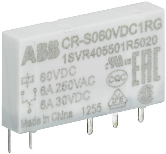 ABB реле CR-S060VDC1RG 60В DC 1ПК (250мА) позол. конт.