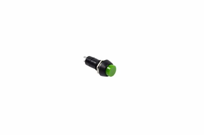 REXANT Выключатель-кнопка 250V 1А (2с) (ON)-OFF Б/Фикс зеленая