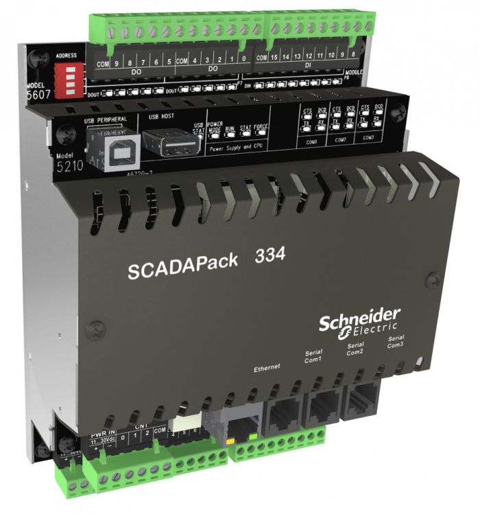 SE ScadaPack 334 RTU, 2 Газ&Жидк, Ladders, 24В, 2 A/O