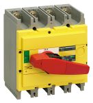 SE Compact INS/INV Выключатель-разъединитель INS630 4P красная рукоятка/желтая панель