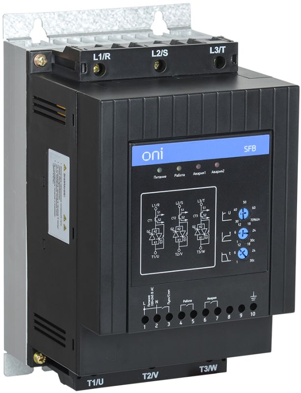 IEK ONI Устройство плавного пуска SFB 3Ф 380В 18кВт 37A Uупр 110-220В Modbus