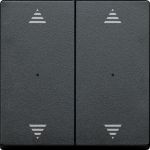 SE Merten KNX\EIB SM Антрацит Клавиша для модуля 2-кнопочного выключателя, с символами ВВ/ВН, 1/0