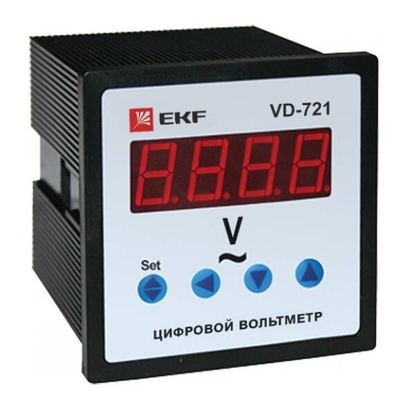 EKF PROxima Вольтметр цифровой на панель (72х72) VD-721 однофазный