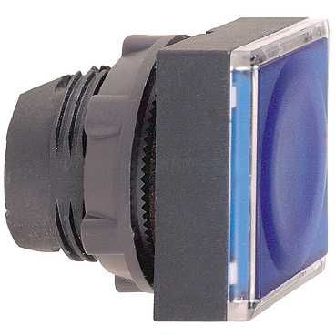 SE XB5 Головка кнопки 22мм квадратная синяя с подсветкой, с возвратом ZB5CW363