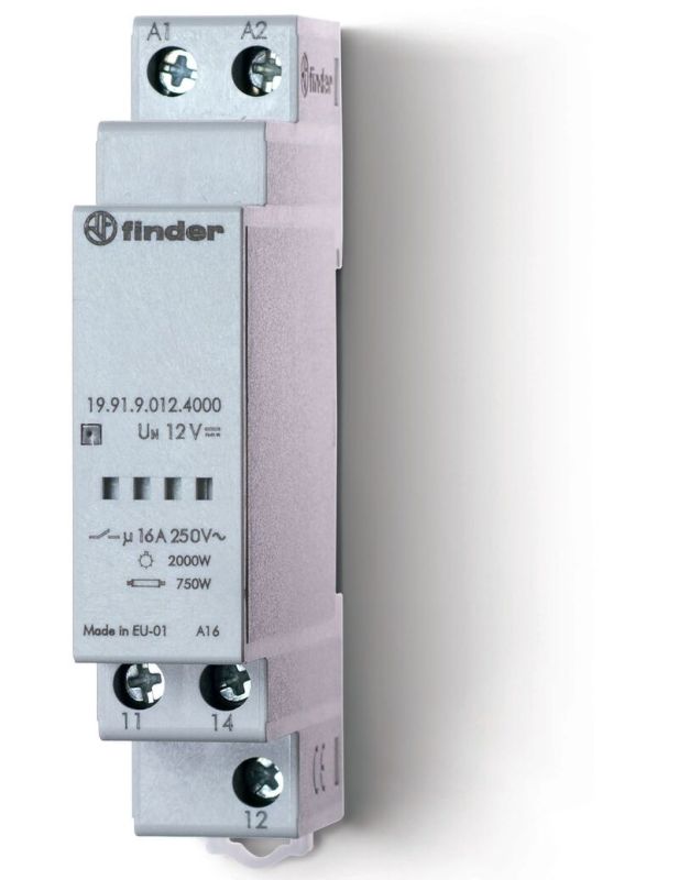 Finder Модульное силовое моностабильное реле; 1СO 16A; контакты AgSnO2; питание 24В DC; ширина 17.5мм; степень защиты IP20; упаковка 1шт.