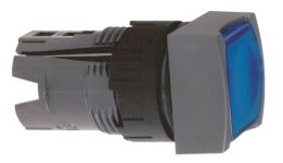 SE Кнопка квадратная плоская с подсветкой синяя