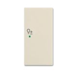 ABB Basic 55 Слоновая кость Клавиша двойная правая free@home, светорегулятор ABB Basic 55 Слоновая кость Клавиша двойная правая free@home, светорегулятор