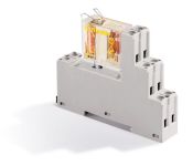 Finder Интерфейсный модуль (сборка 50.12.9.024.5000 + 95.05.7SMA), электромеханическое реле безопасности; 2CO 8A; контакты AgNi+Au; питание 24В DC; ка