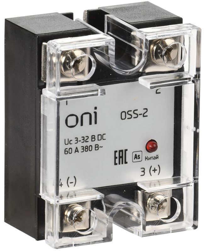 IEK ONI Реле твердотельное OSS-2 60А 380В AC 3-32В DC