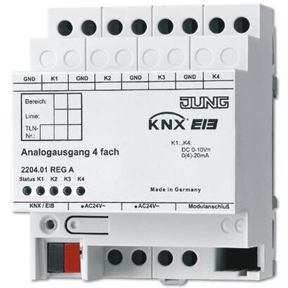 JUNG KNX Аналоговый выход 4-канальный DIN-рейка