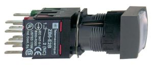 SE Кнопка 16мм 12-24В белая квадратная с подсветкой XB6CW1B5B