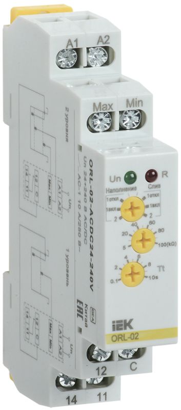 IEK ONI Реле наполн/дренаж ORL 24-240 В AC/DC