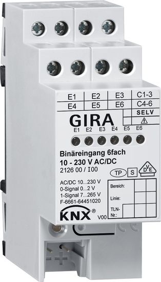 Gira KNX Двоичный вход 6-местн. 10 - 230 В AC/DC