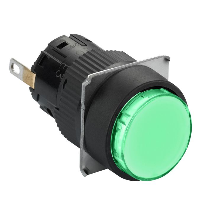 SE Лампа сигнальная, круглая, зеленая, LED, 24В