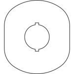 ABB MA6 Шильдик MA6-1024 (желт.пласт. 1 место) с без текста