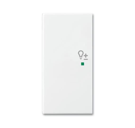 ABB Basic 55 Альпийский белый Клавиша двойная левая free@home, светорегулятор