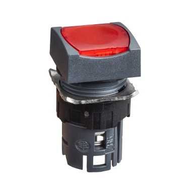SE Кнопка квадратная с подсветкой красная ZB6CF4