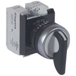 Legrand Osmoz Тумблер черн.ручк. 3 п с фикс. 45°(1-0-2)+2хНО конт.бл.