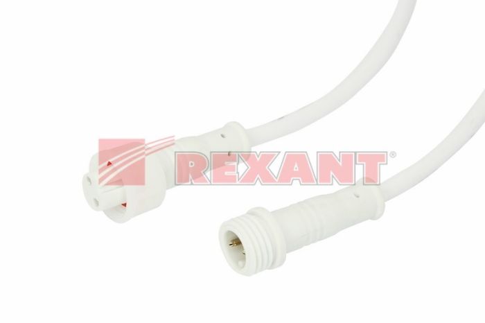 REXANT Соединительный кабель (2pin) герметичный (IP67) 2х1,0мм? белый