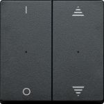 SE Merten KNX\EIB SM Антраицит Клавиша для модуля 2-кнопочного выключателя с символами ВВ/ВН, 1/0 (MTN625614)