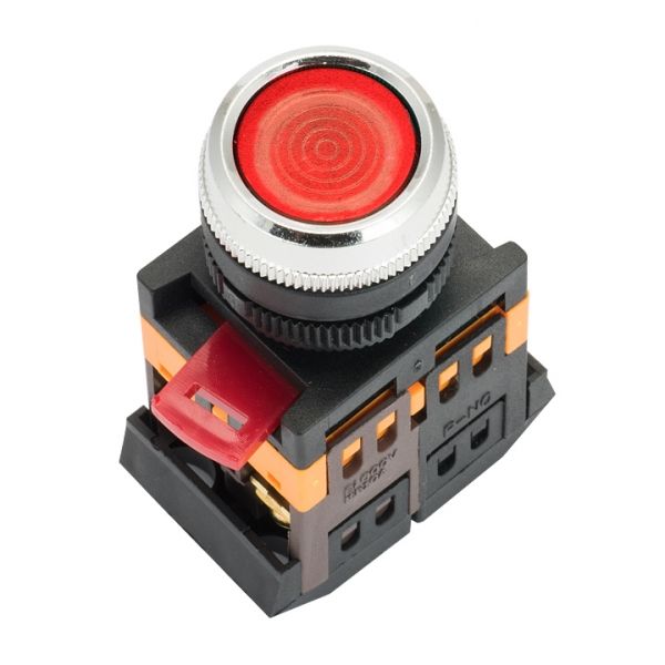 EKF PROxima Кнопка ABLFS-22 с подсветкой красный NO+NC 230В