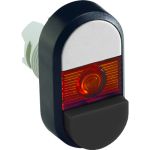 ABB MPD Кнопка двойная MPD16-11R (белая/черная-выступающая) красная линз а без текста