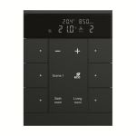 ABB SBC/U6.0.1-885 Регулятор комнатной температуры с датчиками CO2/влажности, 6-клавишный, чёрный бархат