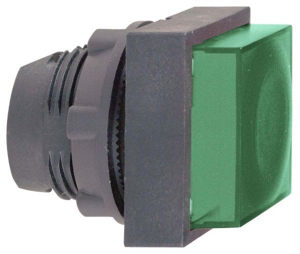 SE XB5 Головка кнопки 22мм квадратная зеленая с подсветкой, с возвратом ZB5CW133
