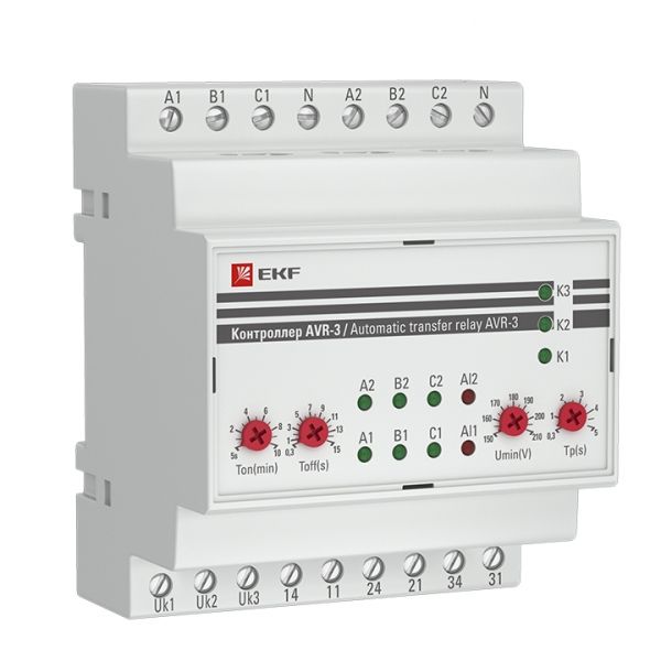 EKF PROxima Контроллер АВР на 2 ввода с секционированием AVR-3