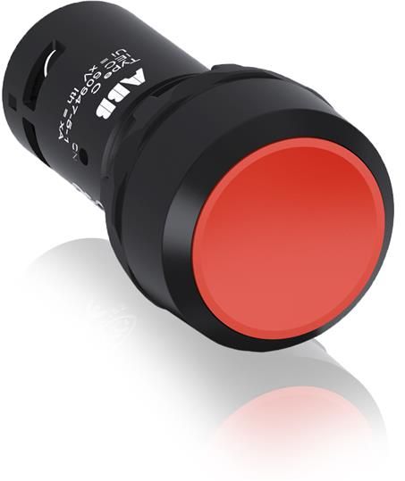 ABB Кнопка CP1-10R-11 красная без фиксации 1НО+1HЗ (черное декоративное кольцо)