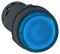 SE Кнопка с подсветкой, монолит., 22мм с возвратом, 1НО, синяя, LED