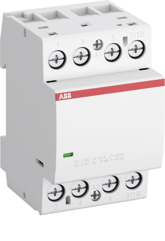 ABB Контактор ESB40-20N-06 модульный (40А АС-1, 2НО), катушка 230В AC/DC