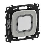 Legrand Valena ALLURE Алюм MyHome Выключатель сценарный (4 сценария) (с лицевой панелью)