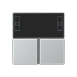JUNG KNX АS 500 Алюминий Набор накладок для защелкивания на регулятор-дисплей компакт