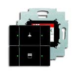 ABB 6126/01-885-500 Сенсор 2-клавишный с коплером в комплекте, чёрный бархат ABB 6126/01-885-500 Сенсор 2-клавишный с коплером в комплекте, чёрный бархат