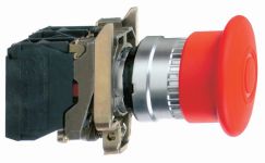 SE XB4 Кнопка аварийная грибок головка 40мм, 1НЗ+1НО, возврат вытягиванием