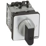 Legrand Переключатель на 2 направления с положением ''0'', 90° PR 12 2П 4 контакта крепление на дверце