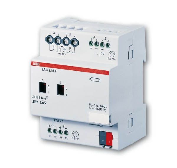 ABB KNX LR/S 2.16.1 Светорегулятор 2-х канальный для ЭПРА 1-10B, 16A DIN-рейка