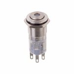 REXANT Кнопка антивандальная ?16 12В Б/Фикс (5с) (ON)-OFF/(OFF)-ON красная