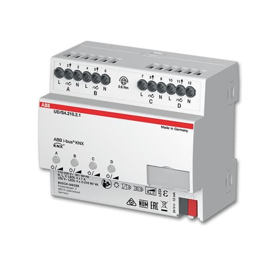 ABB UD/S4.210.2.1 Универсальный светорегулятор LED, 4x210Вт