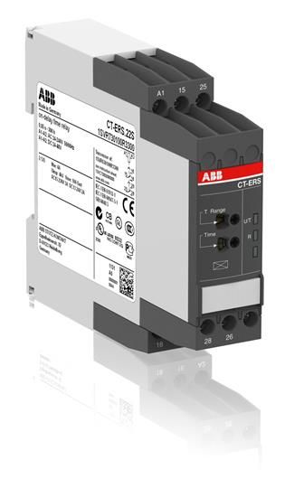 ABB CT-ERS.22S Реле времени (задержка на включ.)24-240B AC,24-48B DC, 0.05c..300ч,2ПК,винт.клеммы