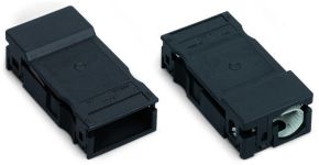 Wago рельефный корпус 3-пол., черные 770-503/021-000