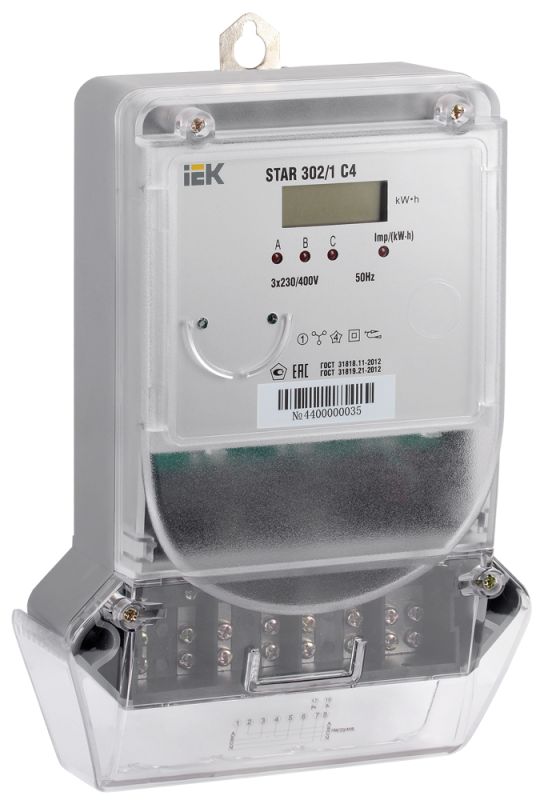 IEK Счетчик эл. энергии трехфазный STAR 302/1 С4-5(60)Э