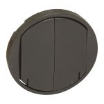 Legrand MyHome Zigbee.Лицевая панель 2-канального радиоуправляющего устройства.Графит