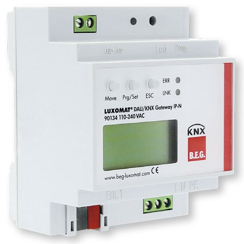 BEG Шлюз DALI/KNX, WEB-сервер, 1х порт RJ45 (Ethernet) 110-220В~ 4TE / IP20 /Белый